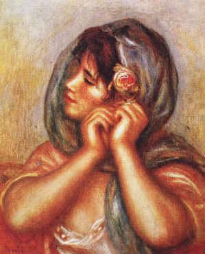 Pierre Renoir Gabrielle with Rose Spain oil painting art
